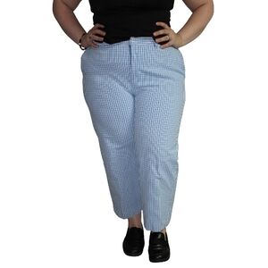 Women's Blue Checkered Pants